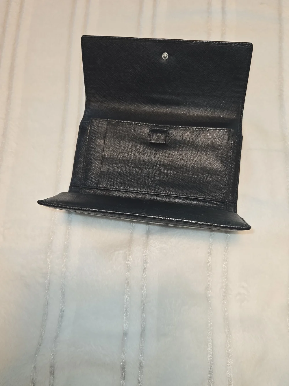 Coach Signature Canvas Trifold Wallet in Black/Gray